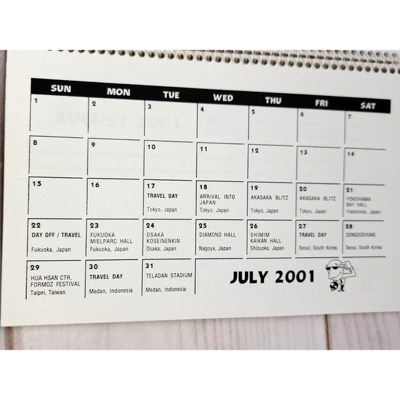 Megadeth Hero Tour Concert Tour Itinerary Book Pacific Rim July/August 2001 Band - Picture 9 of 12